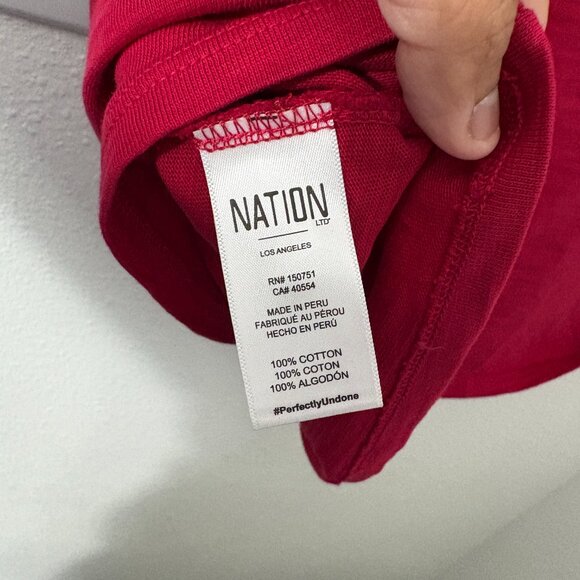 Nation LTD Savanna Flutter Sleeve Mock Neck Heartbreaker New Size Large Evereve - Picture 7 of 7